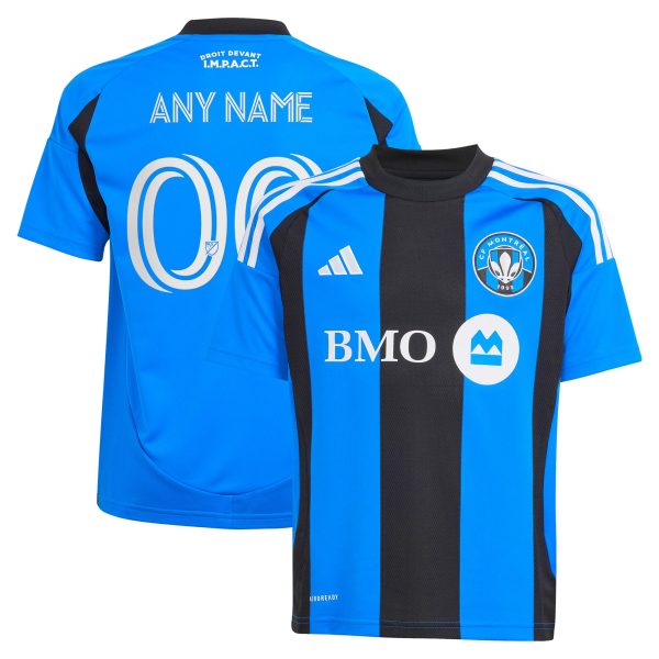 youth cf montreal adidas blue 2025 montréal original replica custom jersey | San Jose Earthquakes Hats, Jerseys & MLS Apparel