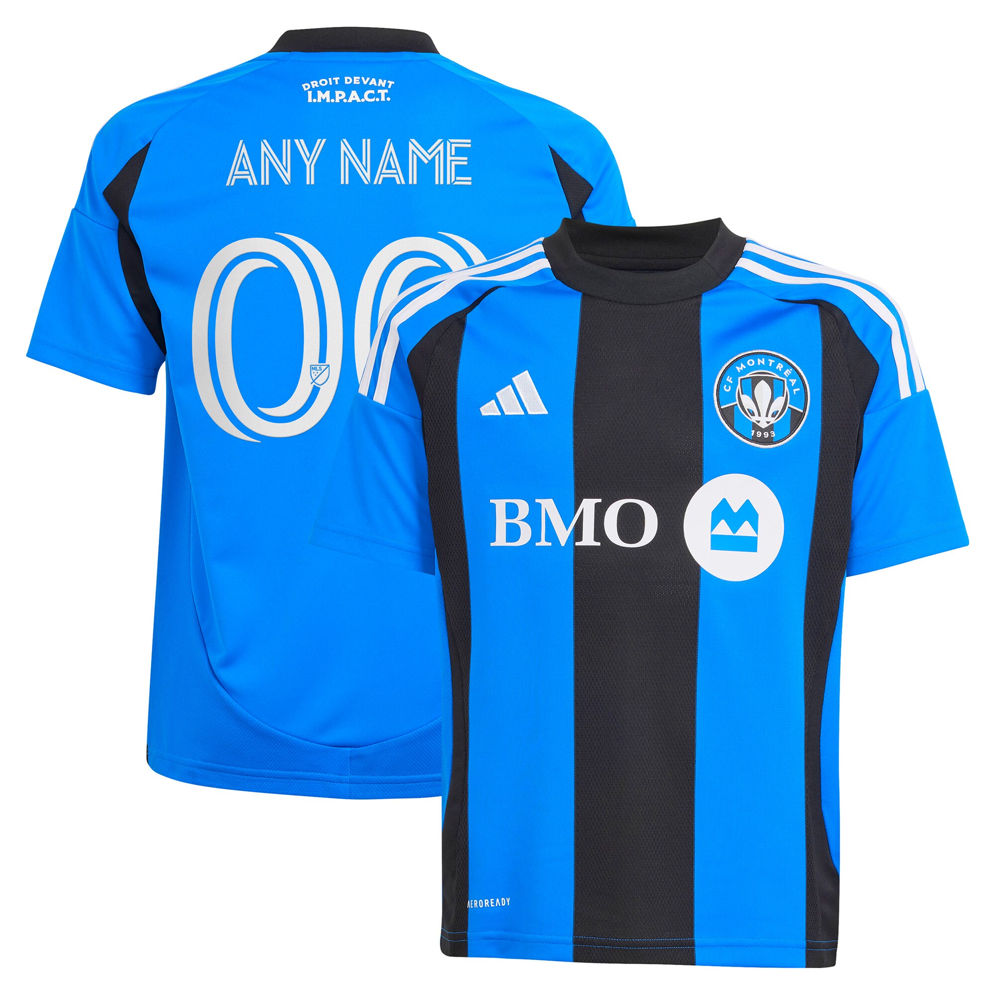 youth cf montreal adidas blue 2025 montréal original replica custom jersey | San Jose Earthquakes Hats, Jerseys & MLS Apparel