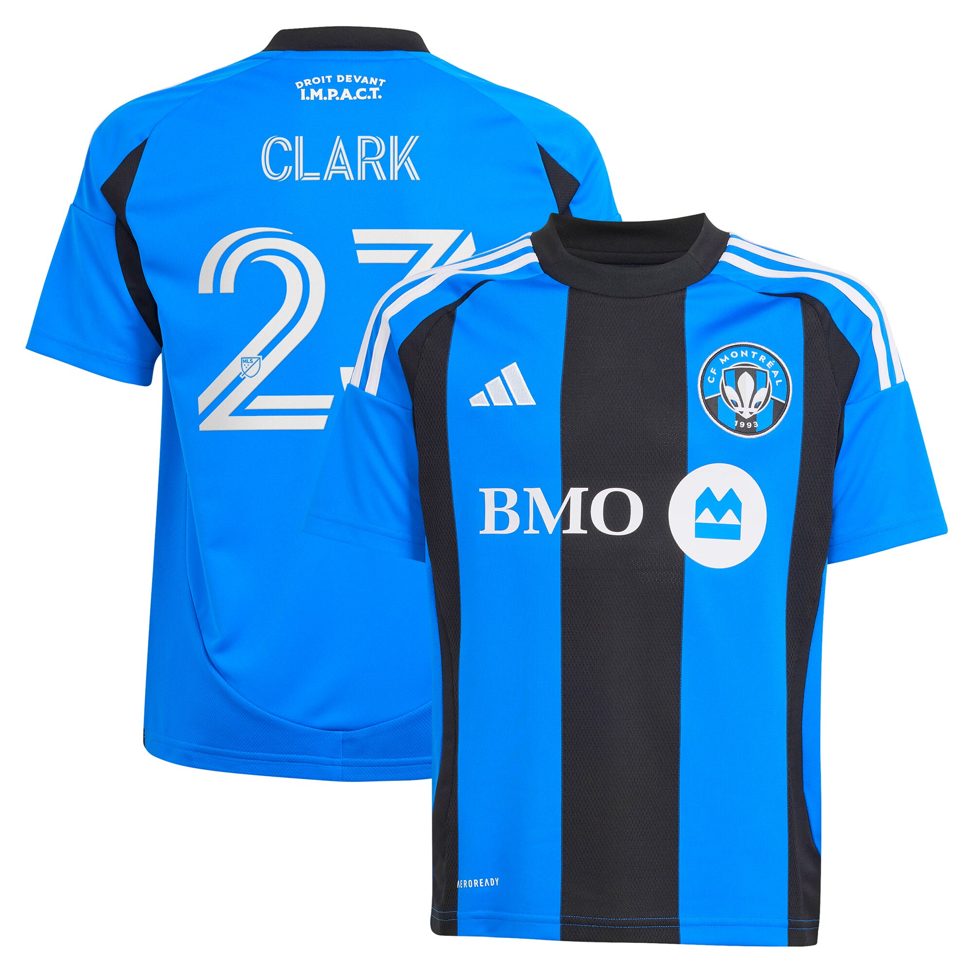 youth cf montreal caden clark adidas blue 2025 montréal original replica player jersey | San Jose Earthquakes Hats, Jerseys & MLS Apparel