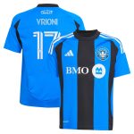 youth cf montreal giacomo vrioni adidas blue 2025 montréal original replica player jersey | San Jose Earthquakes Hats, Jerseys & MLS Apparel