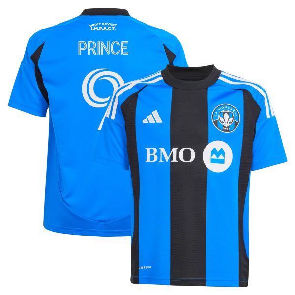 youth cf montreal prince owusu adidas blue 2025 montréal original replica player jersey | San Jose Earthquakes Hats, Jerseys & MLS Apparel