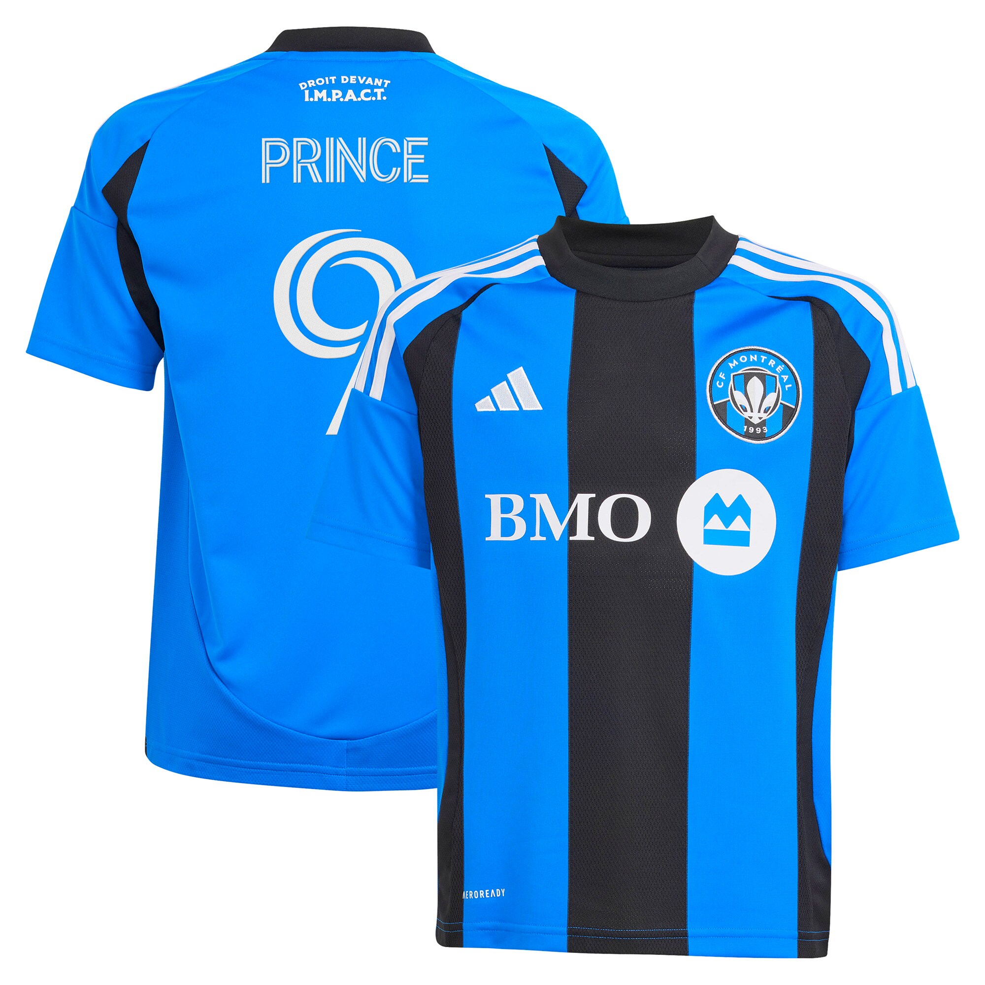 youth cf montreal prince owusu adidas blue 2025 montréal original replica player jersey | San Jose Earthquakes Hats, Jerseys & MLS Apparel