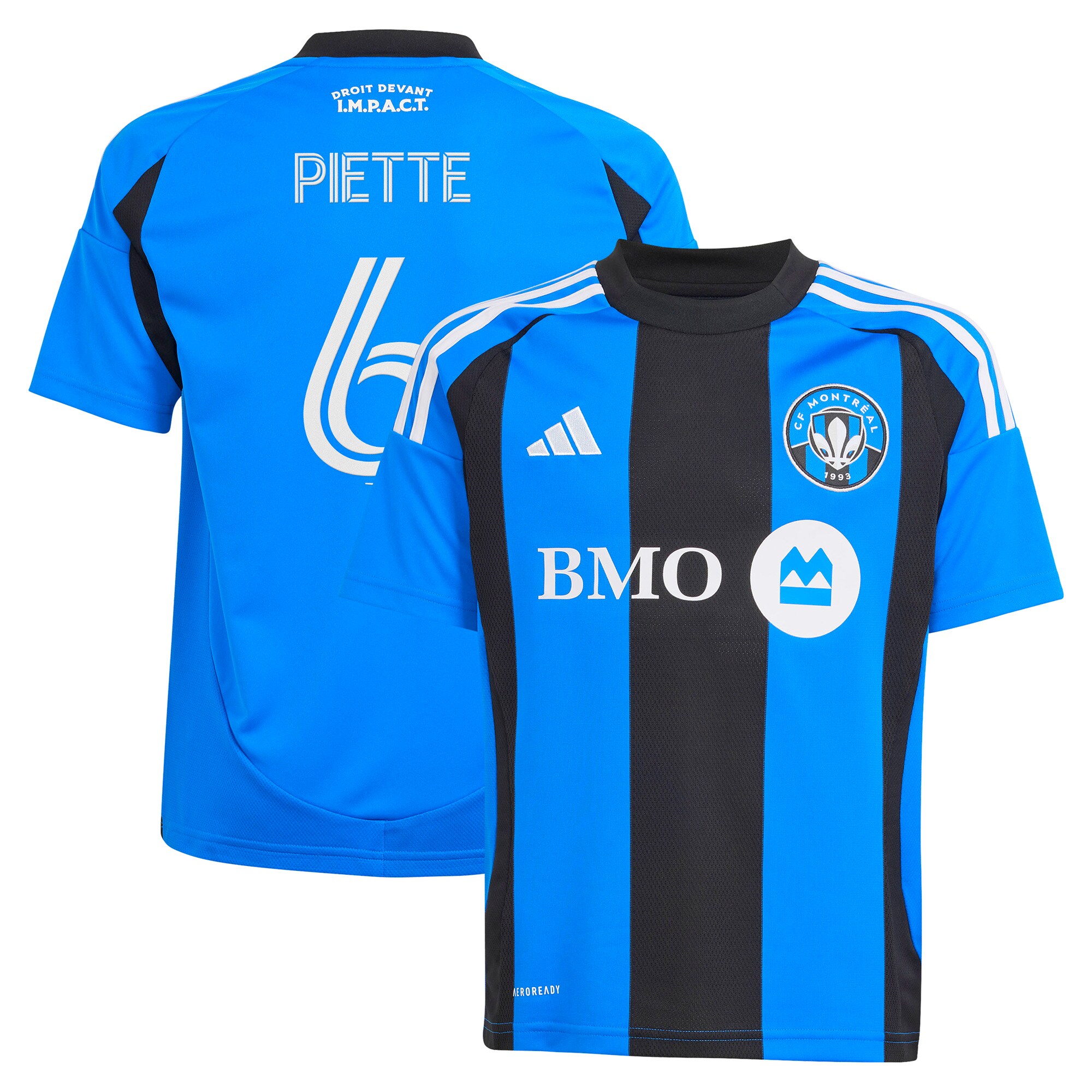 youth cf montreal samuel piette adidas blue 2025 montréal original replica player jersey | San Jose Earthquakes Hats, Jerseys & MLS Apparel
