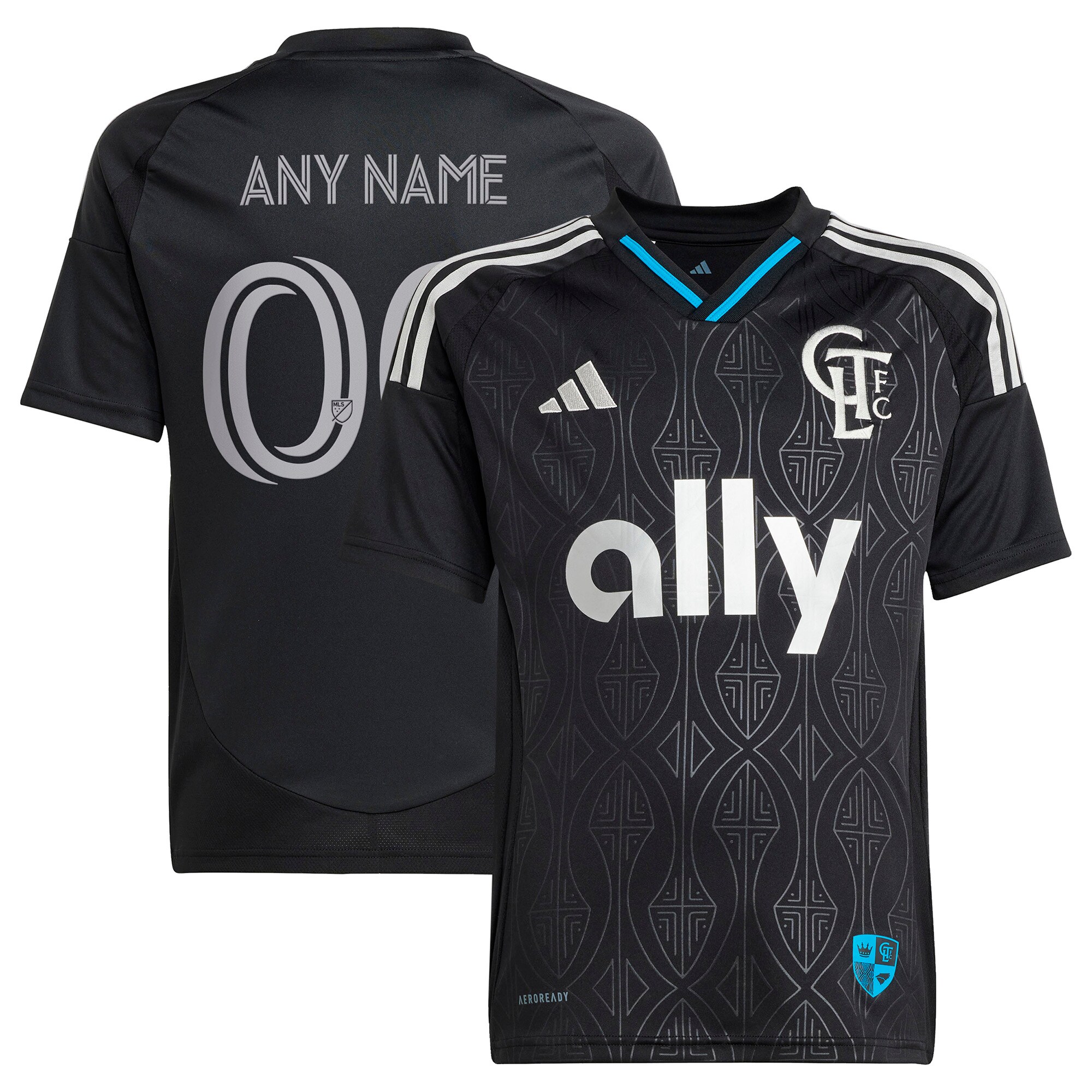 youth charlotte fc adidas black 2025 fortress kit replica custom jersey | San Jose Earthquakes Hats, Jerseys & MLS Apparel