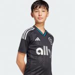 youth charlotte fc adidas black 2025 fortress kit replica jersey | San Jose Earthquakes Hats, Jerseys & MLS Apparel