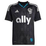 youth charlotte fc patrick agyemang adidas black 2025 fortress kit replica player jersey | San Jose Earthquakes Hats, Jerseys & MLS Apparel