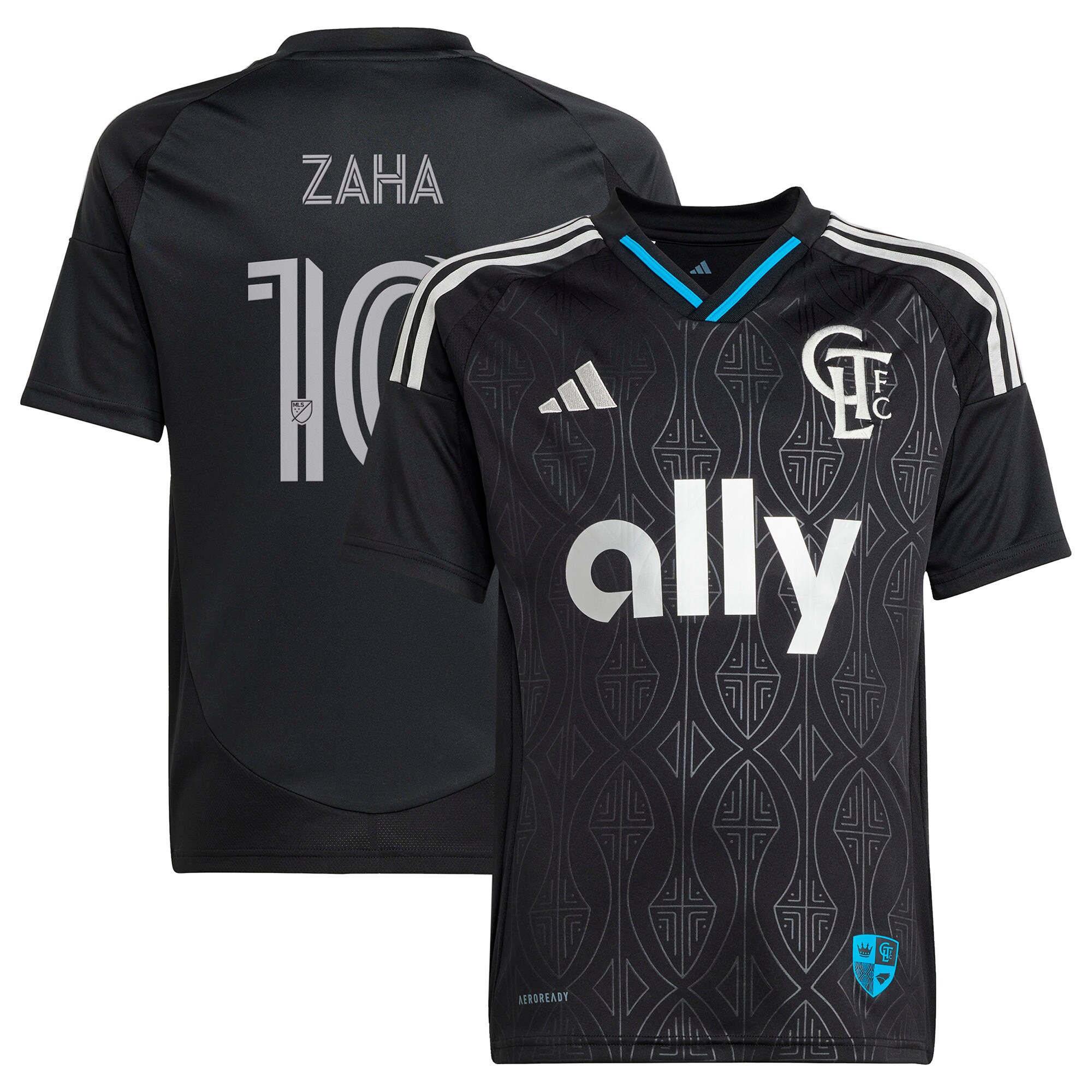 youth charlotte fc wilfried zaha adidas black 2025 fortress kit replica player jersey | San Jose Earthquakes Hats, Jerseys & MLS Apparel