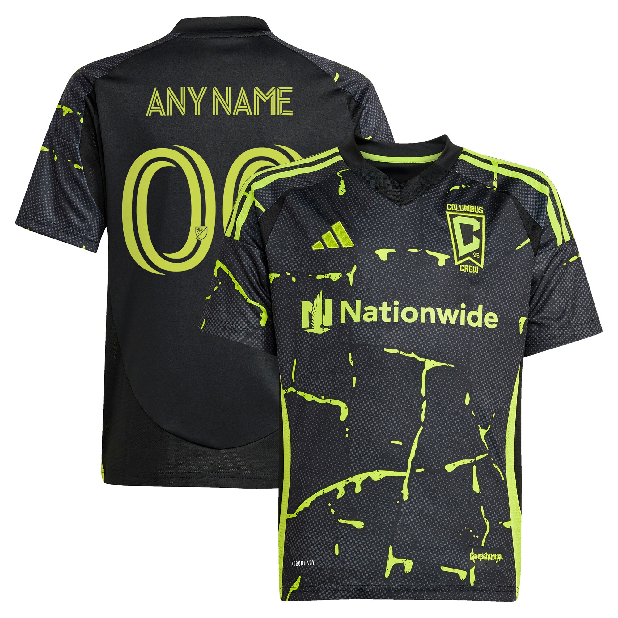 youth columbus crew adidas black 2025 the goosebumps kit replica custom jersey | San Jose Earthquakes Hats, Jerseys & MLS Apparel