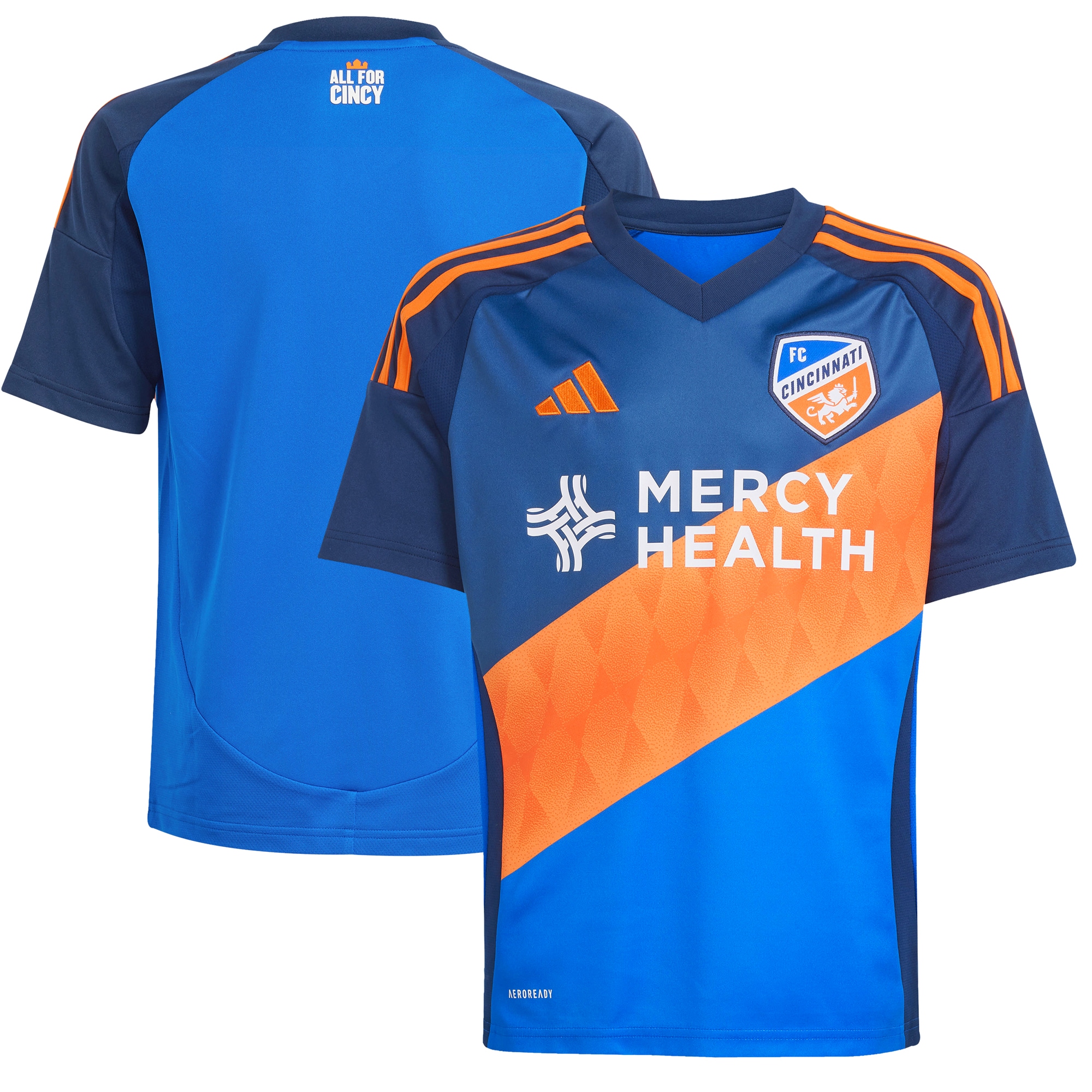 youth fc cincinnati adidas blue 2025 orange and blue legacy kit replica jersey | San Jose Earthquakes Hats, Jerseys & MLS Apparel
