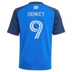 youth fc cincinnati kévin denkey adidas blue 2025 orange and blue legacy kit replica player jersey | San Jose Earthquakes Hats, Jerseys & MLS Apparel