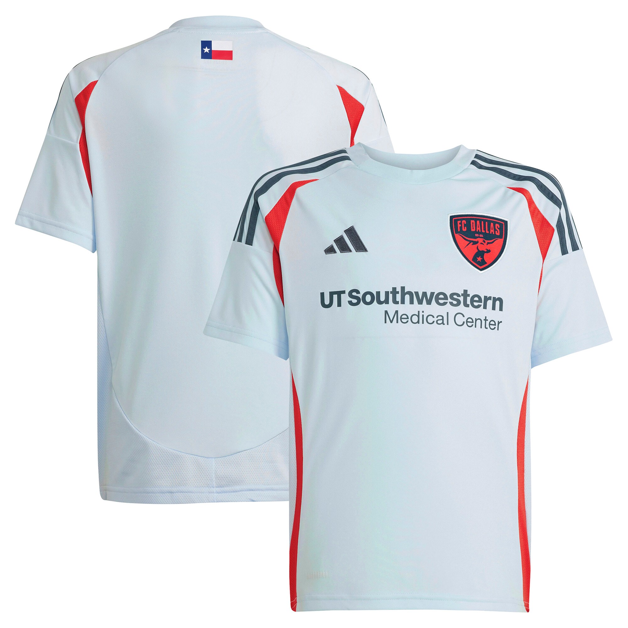 youth fc dallas adidas light blue 2025 the inferno kit replica jersey | San Jose Earthquakes Hats, Jerseys & MLS Apparel