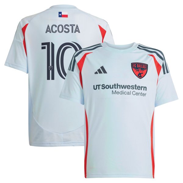 youth fc dallas luciano acosta adidas light blue 2025 the inferno kit replica player jersey | San Jose Earthquakes Hats, Jerseys & MLS Apparel