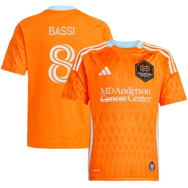youth houston dynamo fc amine bassi adidas orange 2025 season 20 replica player jersey | San Jose Earthquakes Hats, Jerseys & MLS Apparel