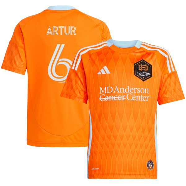 youth houston dynamo fc artur adidas orange 2025 season 20 replica player jersey | San Jose Earthquakes Hats, Jerseys & MLS Apparel