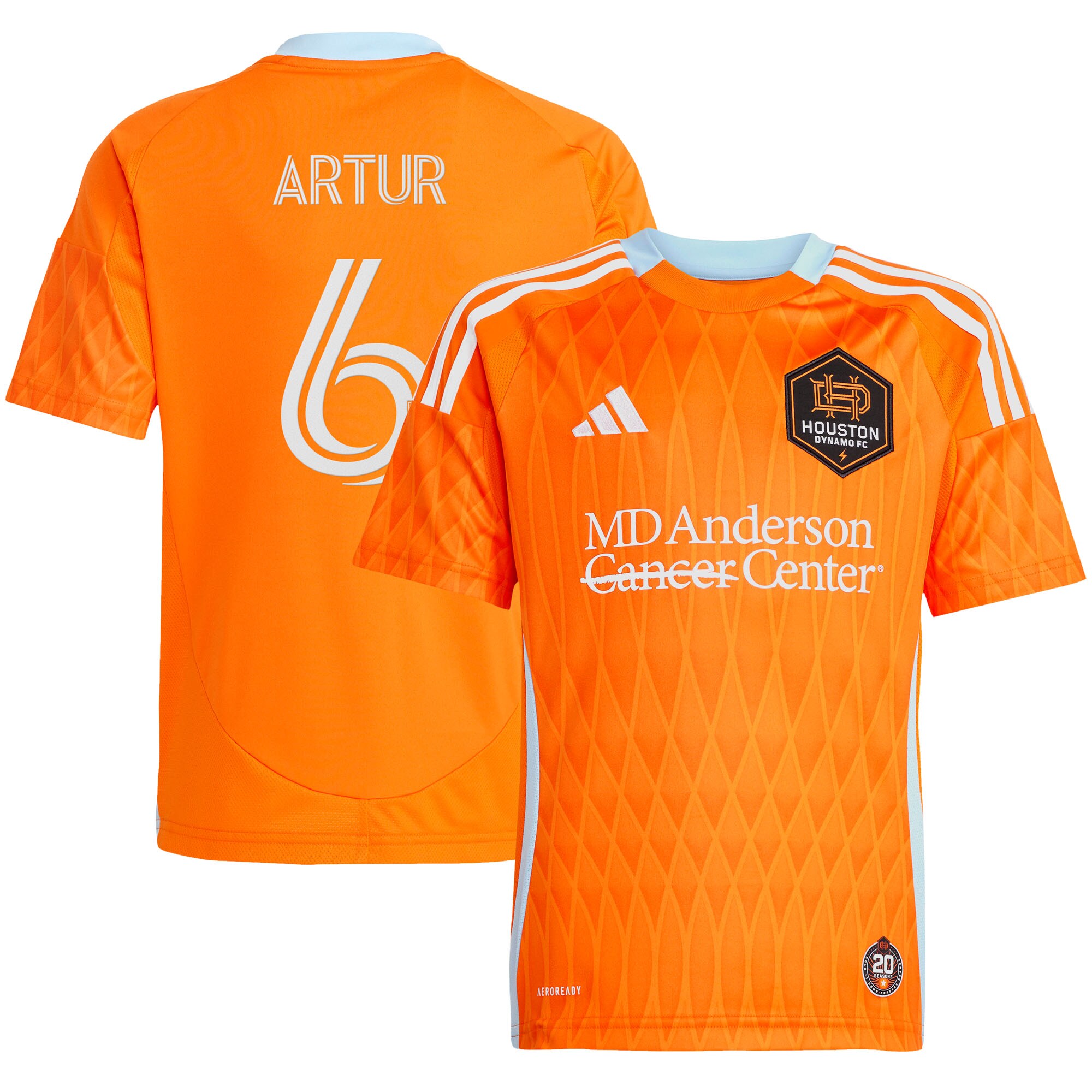 youth houston dynamo fc artur adidas orange 2025 season 20 replica player jersey | San Jose Earthquakes Hats, Jerseys & MLS Apparel
