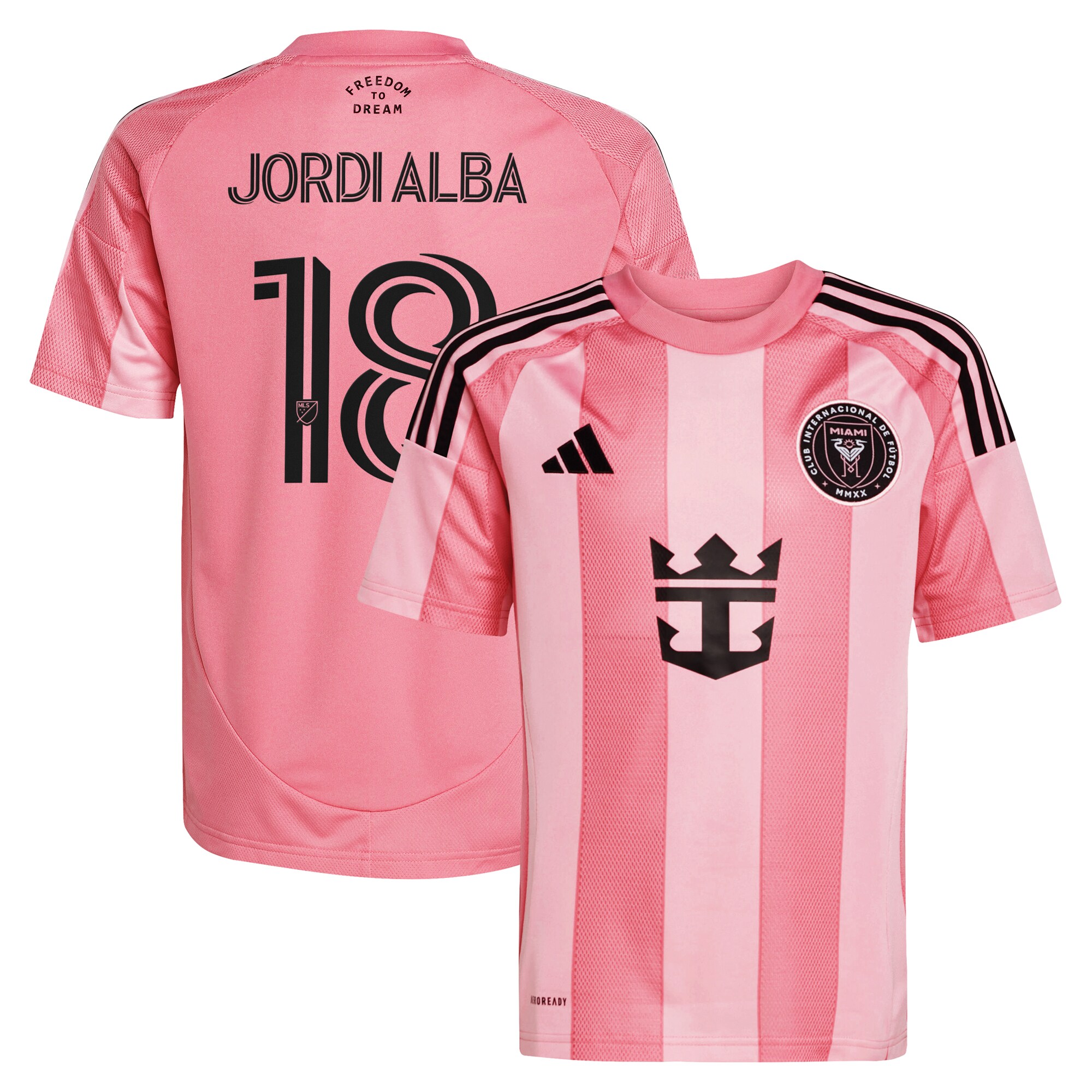 youth inter miami cf jordi alba adidas light pink 2025 euforia replica player jersey | San Jose Earthquakes Hats, Jerseys & MLS Apparel
