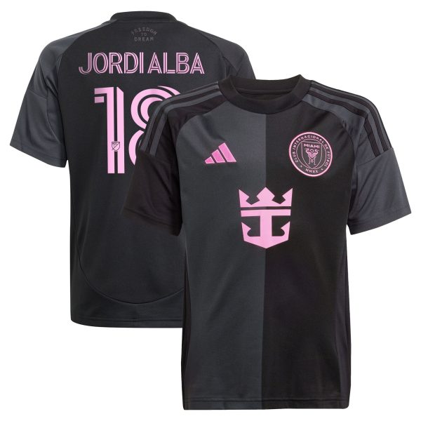 youth inter miami cf jordi alba ramos adidas black 2025 the fortitude kit replica player jersey | San Jose Earthquakes Hats, Jerseys & MLS Apparel