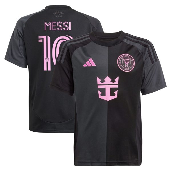 youth inter miami cf lionel messi adidas black 2025 the fortitude kit replica player jersey | San Jose Earthquakes Hats, Jerseys & MLS Apparel