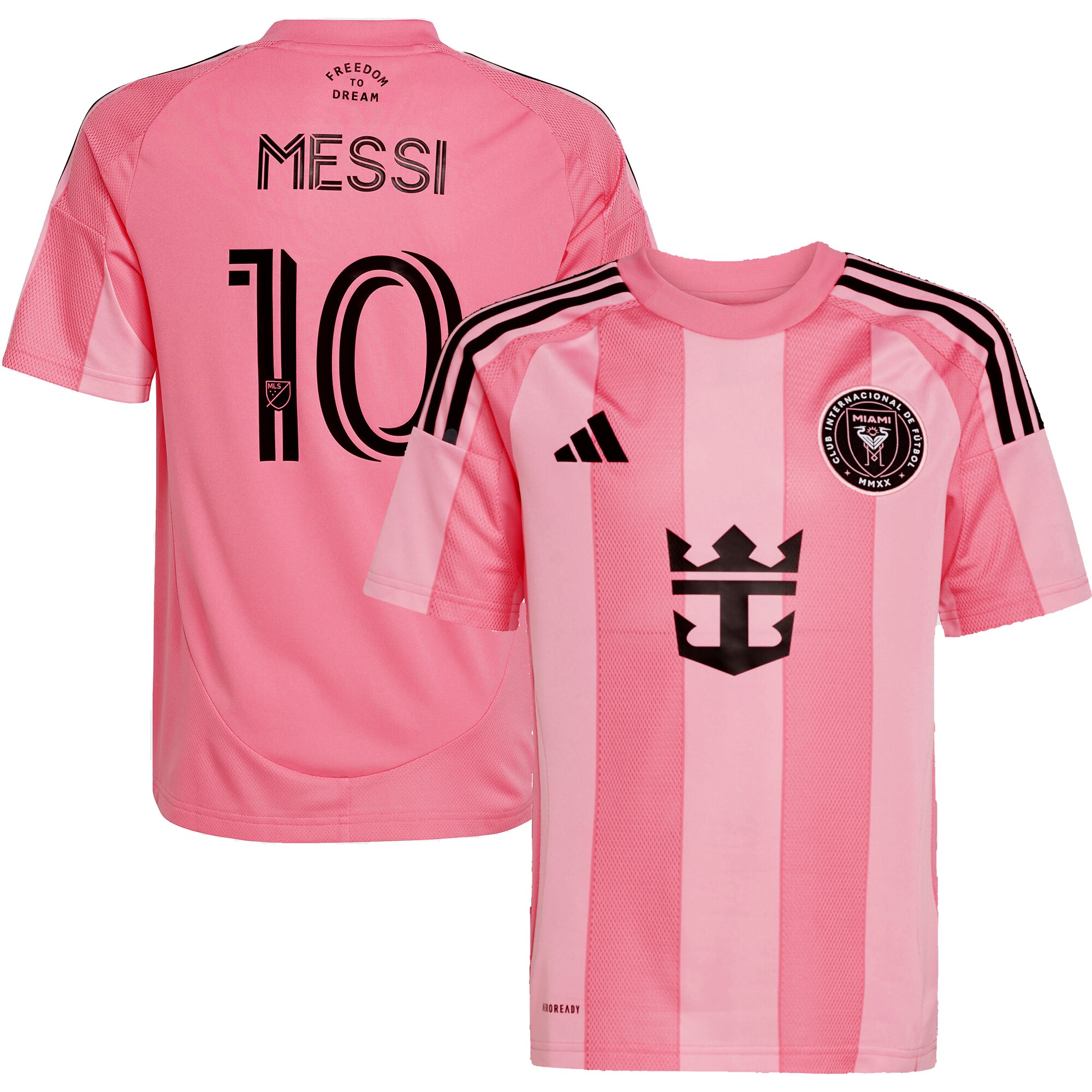 youth inter miami cf lionel messi adidas light pink 2025 euforia replica player jersey | San Jose Earthquakes Hats, Jerseys & MLS Apparel