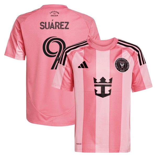 youth inter miami cf luis suárez adidas light pink 2025 euforia replica player jersey | San Jose Earthquakes Hats, Jerseys & MLS Apparel