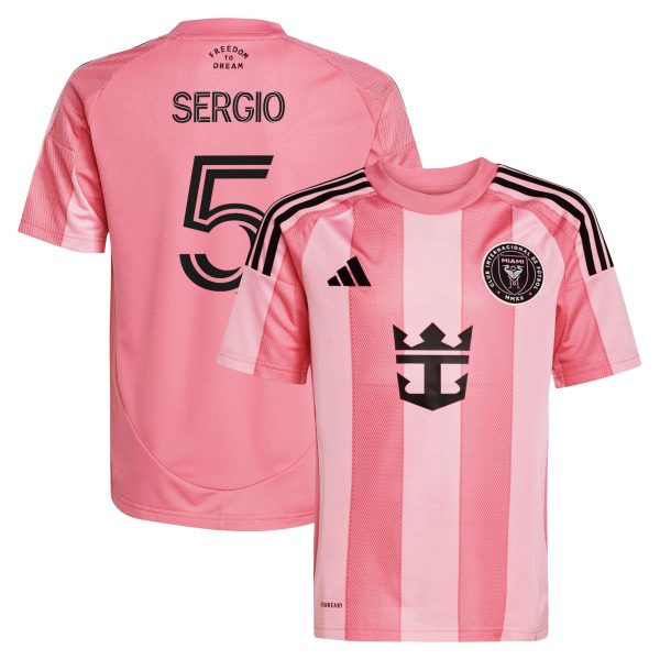youth inter miami cf sergio busquets adidas light pink 2025 euforia replica player jersey | San Jose Earthquakes Hats, Jerseys & MLS Apparel