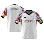 youth la galaxy adidas white 2023 pride pre-match top | San Jose Earthquakes Hats, Jerseys & MLS Apparel