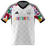 youth la galaxy adidas white 2023 pride pre-match top | San Jose Earthquakes Hats, Jerseys & MLS Apparel