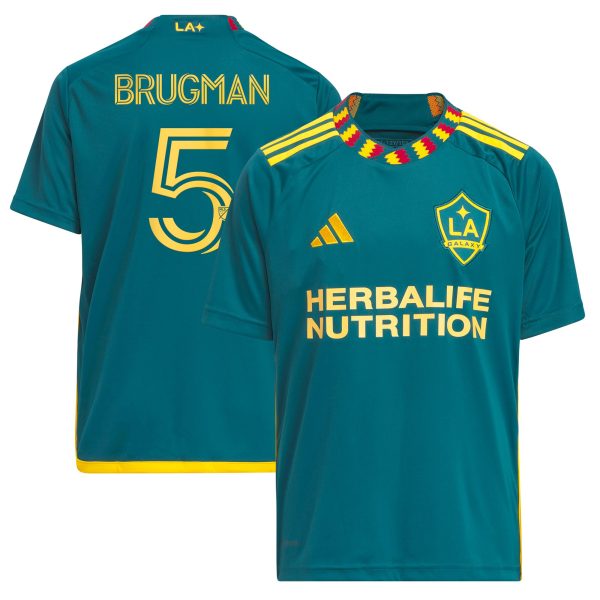 youth la galaxy gastón brugman adidas green 2023 la kit replica player jersey | San Jose Earthquakes Hats, Jerseys & MLS Apparel