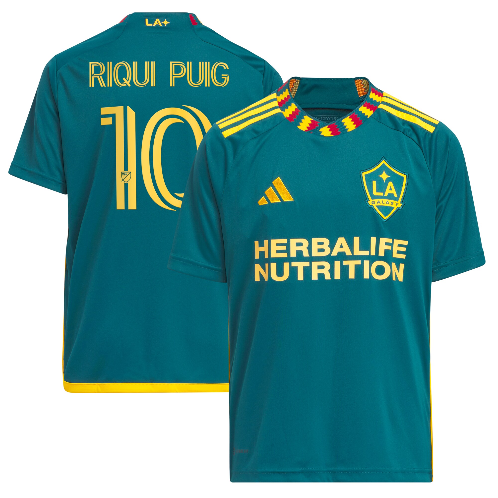 youth la galaxy riqui puig adidas green 2024 la kit replica player jersey | San Jose Earthquakes Hats, Jerseys & MLS Apparel