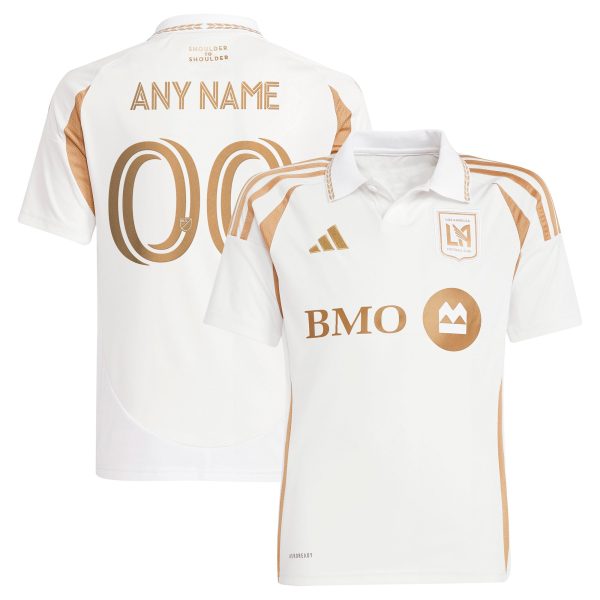 youth lafc adidas white 2025 secondary replica custom jersey | San Jose Earthquakes Hats, Jerseys & MLS Apparel
