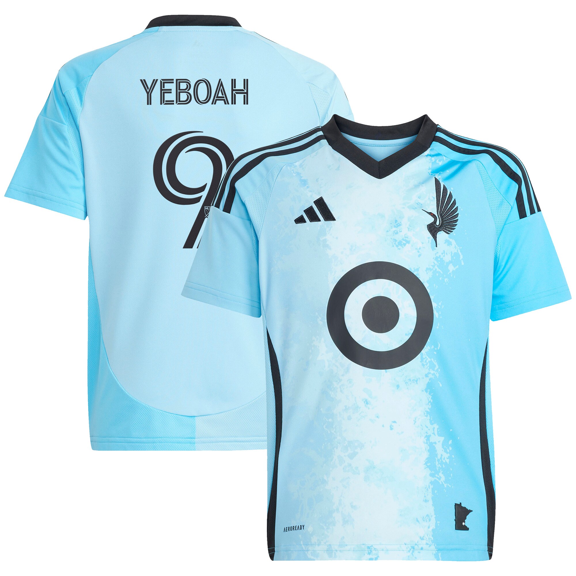youth minnesota united fc kelvin yeboah adidas blue 2025 convergence replica player jersey | San Jose Earthquakes Hats, Jerseys & MLS Apparel