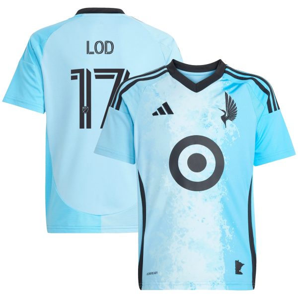 youth minnesota united fc robin lod adidas blue 2025 convergence replica player jersey | San Jose Earthquakes Hats, Jerseys & MLS Apparel