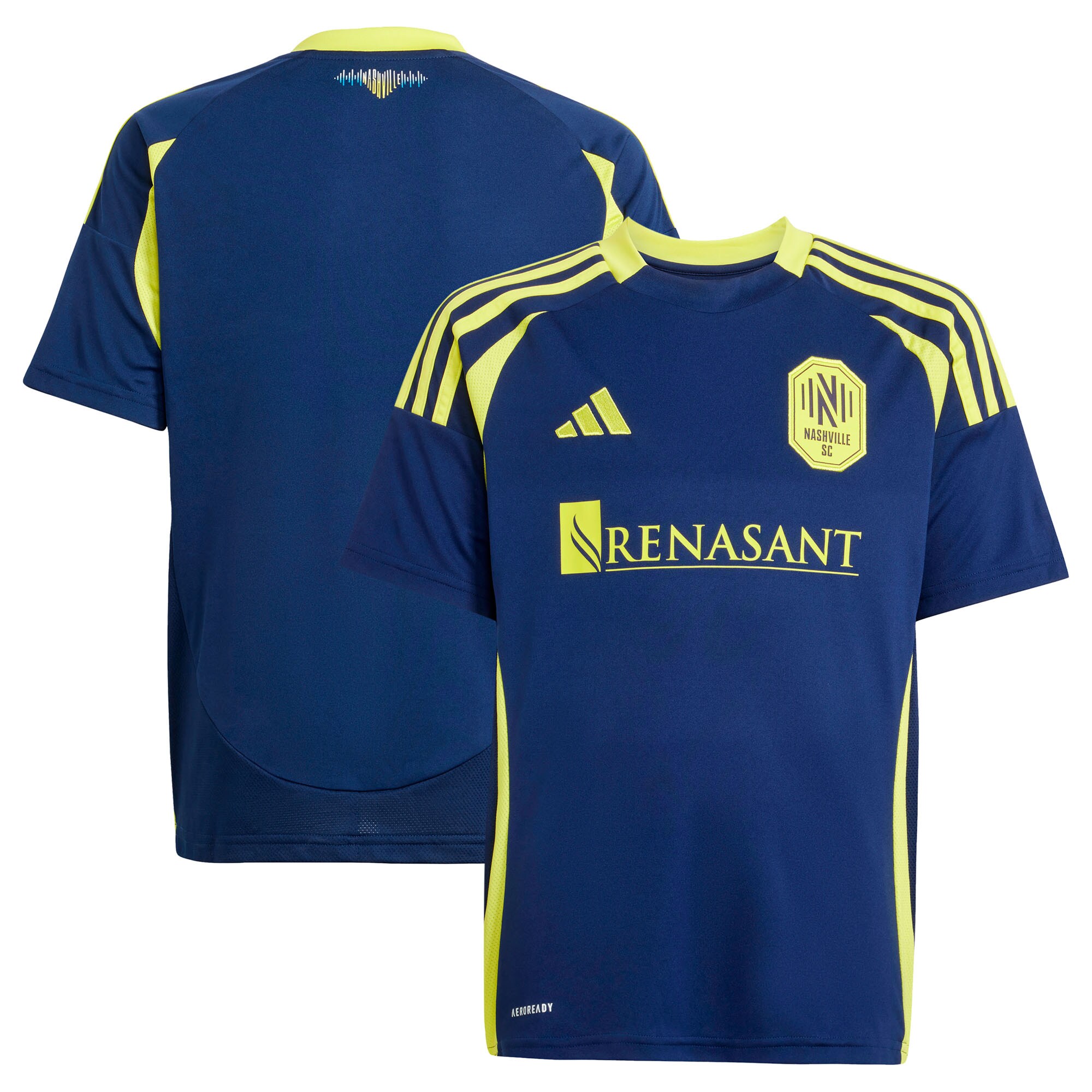 youth nashville sc adidas navy 2025 the heart of nashville kit replica jersey | San Jose Earthquakes Hats, Jerseys & MLS Apparel