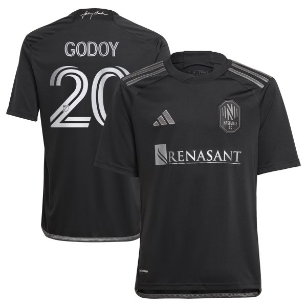 youth nashville sc anibal godoy adidas black 2023 man in black kit replica player jersey | San Jose Earthquakes Hats, Jerseys & MLS Apparel