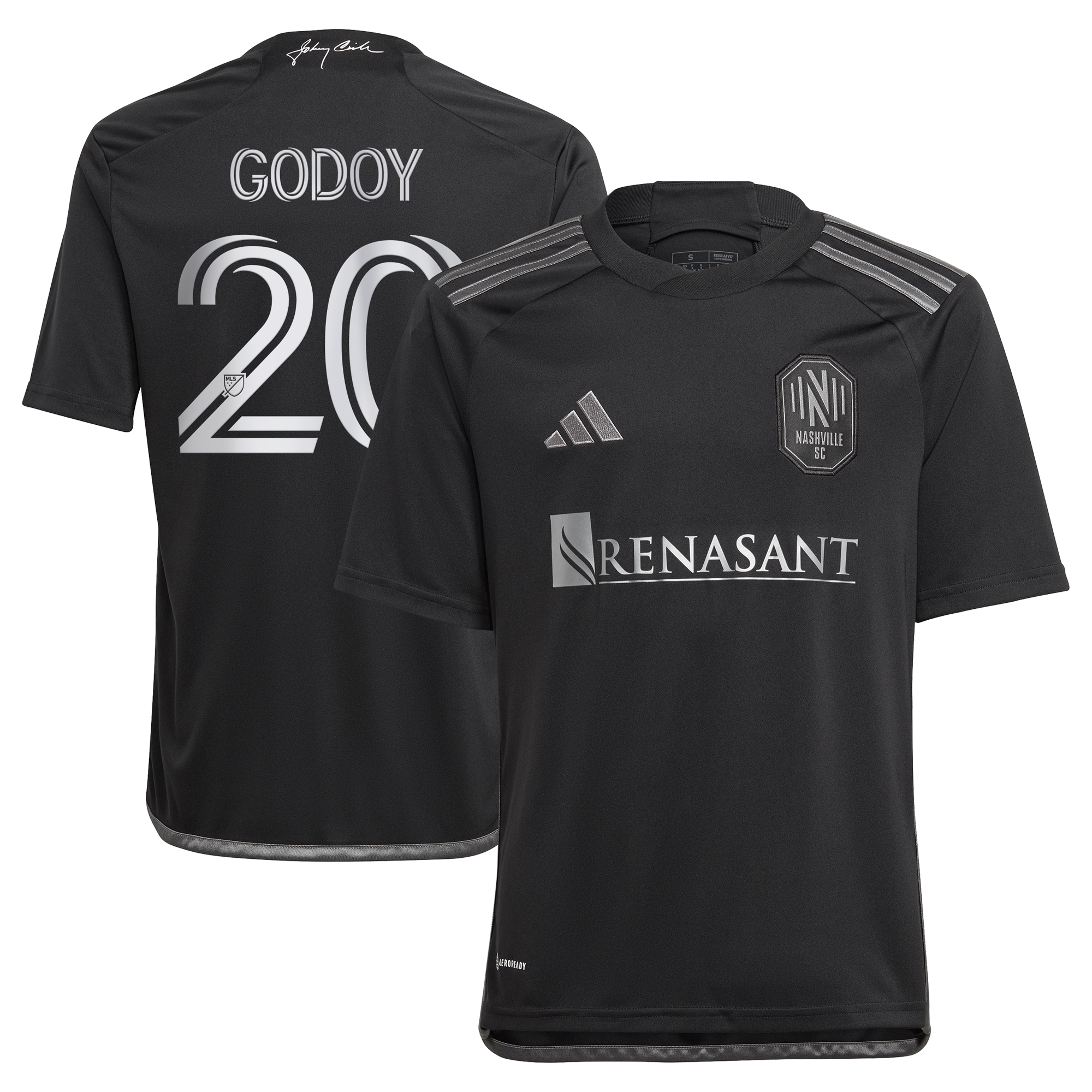youth nashville sc anibal godoy adidas black 2023 man in black kit replica player jersey | San Jose Earthquakes Hats, Jerseys & MLS Apparel
