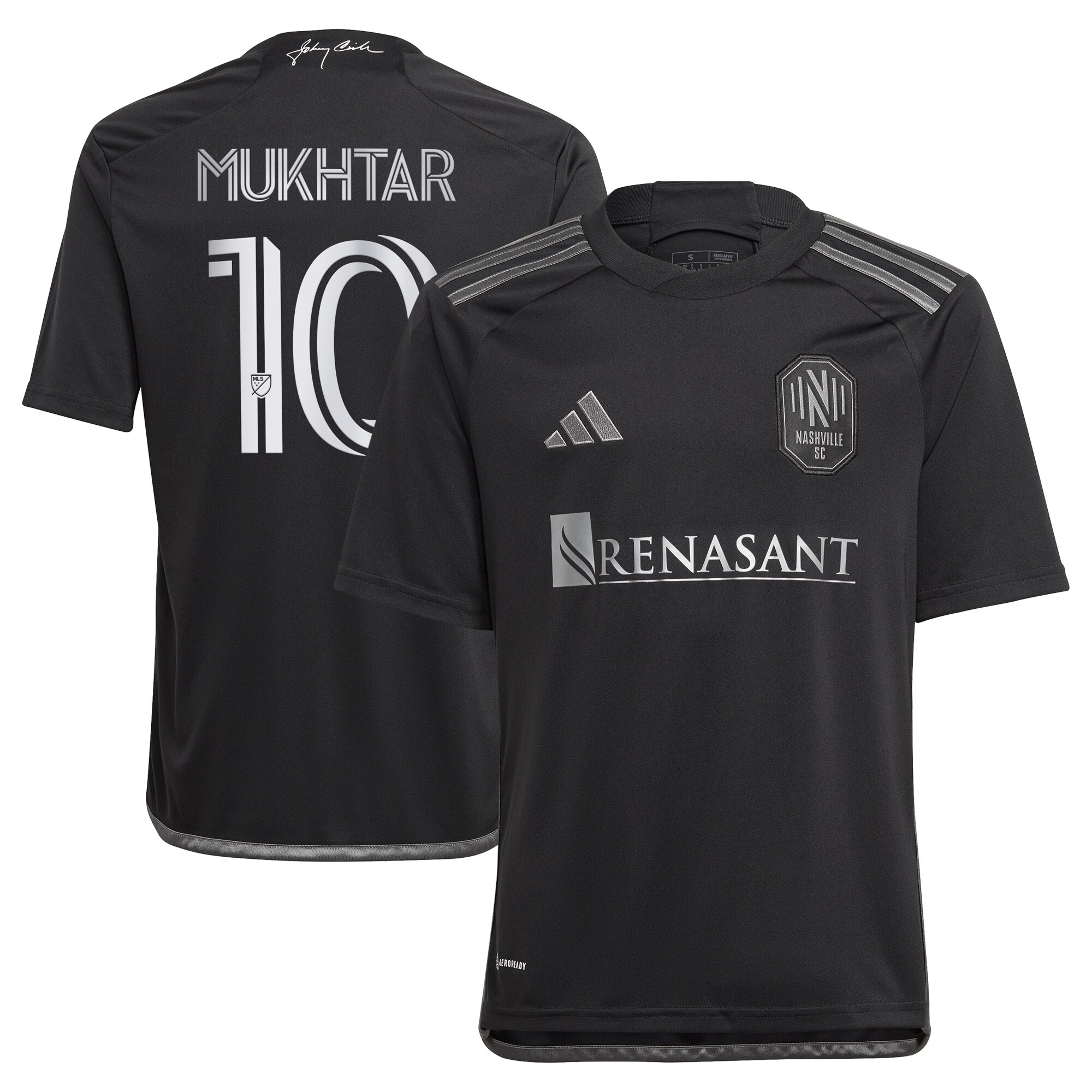 youth nashville sc hany mukhtar adidas black 2023 man in black kit replica player jersey | San Jose Earthquakes Hats, Jerseys & MLS Apparel