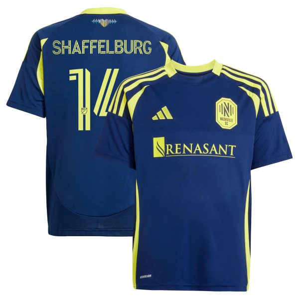 youth nashville sc jacob shaffelburg adidas navy 2025 the heart of nashville kit replica player jersey | San Jose Earthquakes Hats, Jerseys & MLS Apparel