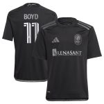 youth nashville sc tyler boyd adidas black 2024 man in black kit replica player jersey | San Jose Earthquakes Hats, Jerseys & MLS Apparel