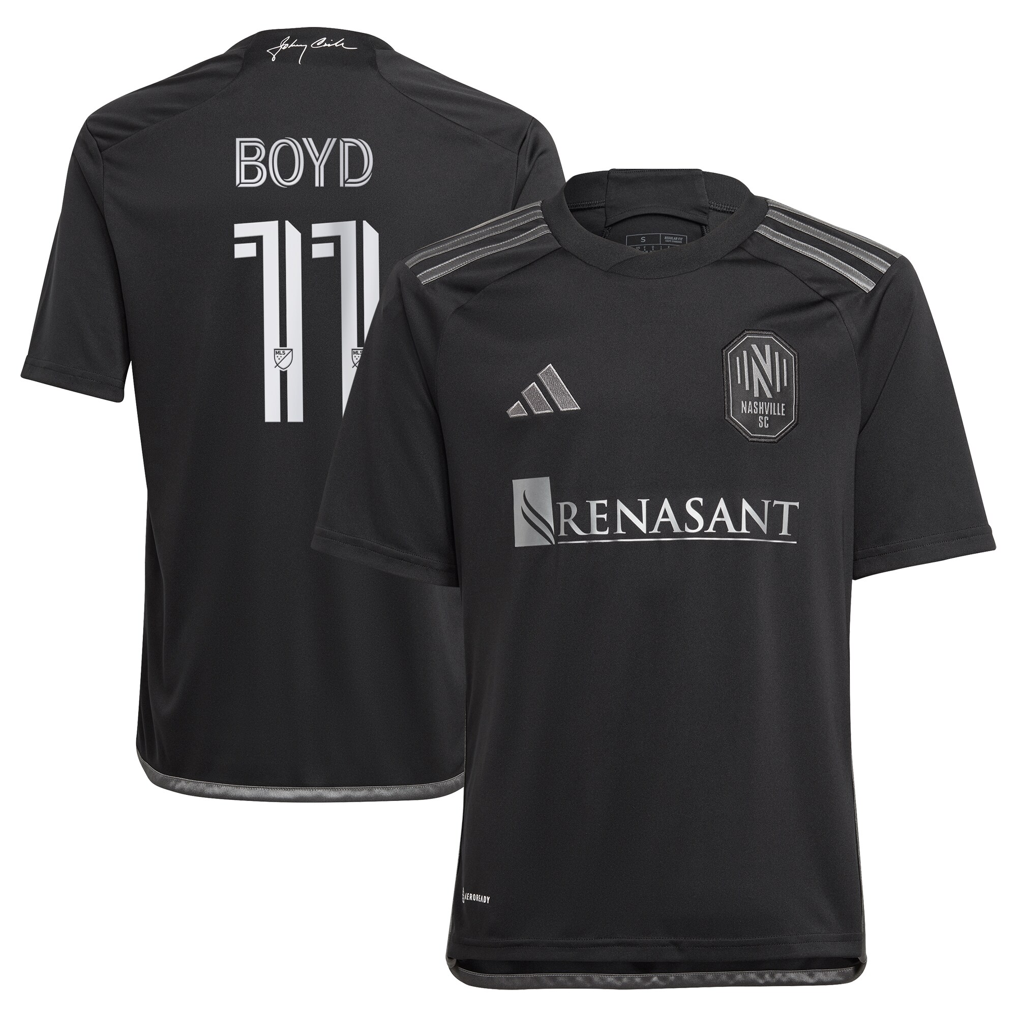 youth nashville sc tyler boyd adidas black 2024 man in black kit replica player jersey | San Jose Earthquakes Hats, Jerseys & MLS Apparel