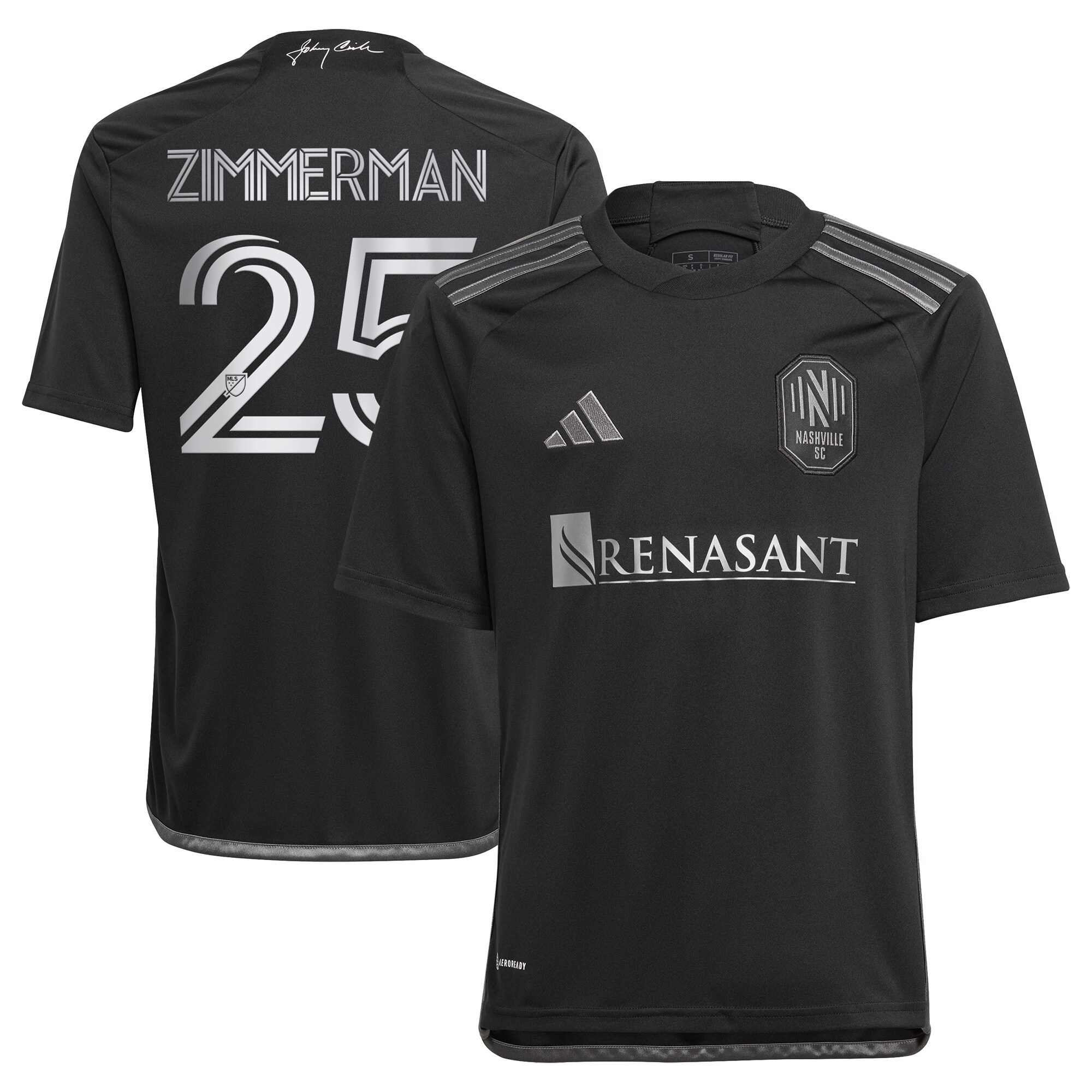 youth nashville sc walker zimmerman adidas black 2023 man in black kit replica player jersey | San Jose Earthquakes Hats, Jerseys & MLS Apparel