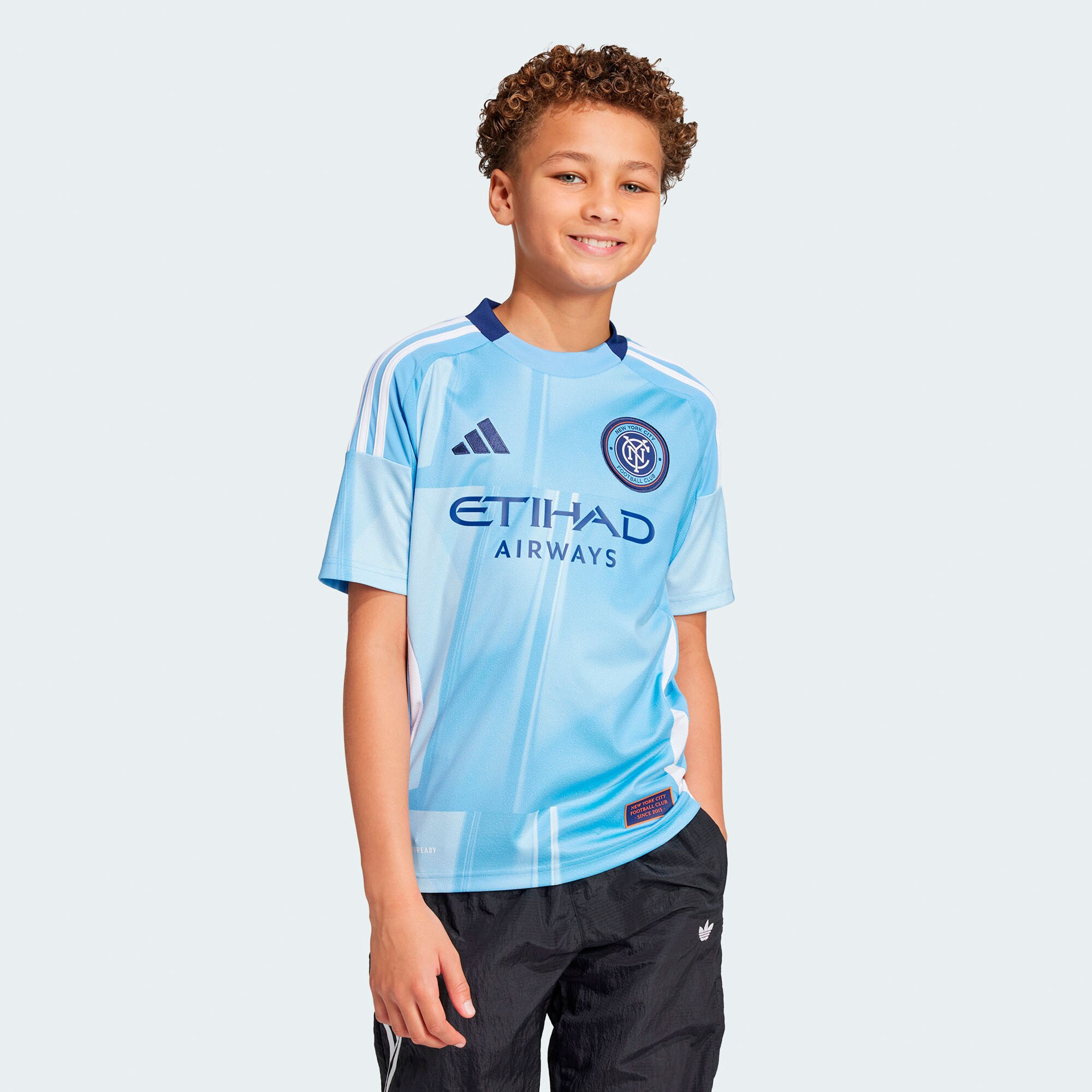 youth new york city fc adidas light blue 2025 the excelsior kit replica jersey | San Jose Earthquakes Hats, Jerseys & MLS Apparel