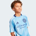 youth new york city fc adidas light blue 2025 the excelsior kit replica jersey | San Jose Earthquakes Hats, Jerseys & MLS Apparel