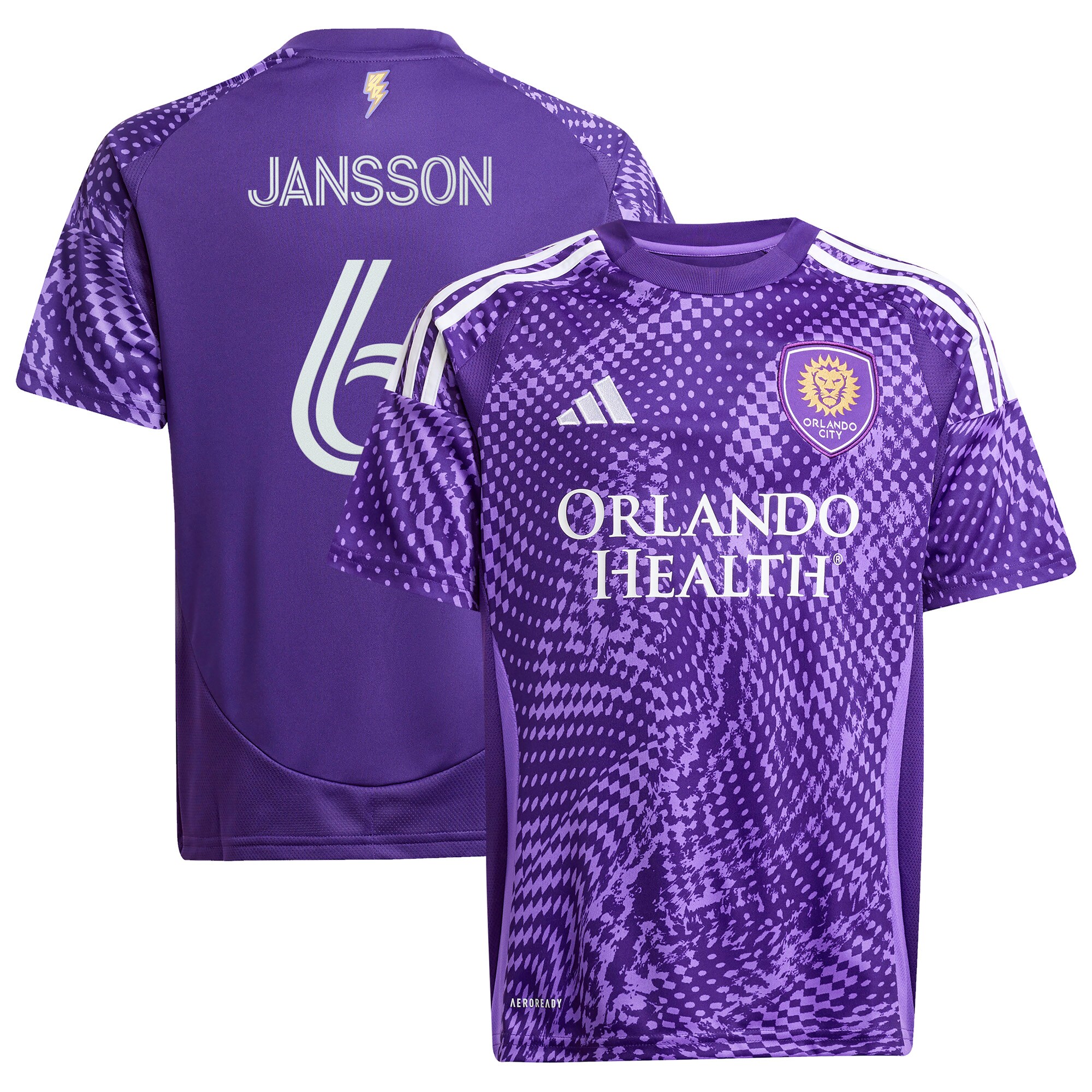 youth orlando city sc robin jansson adidas purple 2025 perfect storm replica player jersey | San Jose Earthquakes Hats, Jerseys & MLS Apparel