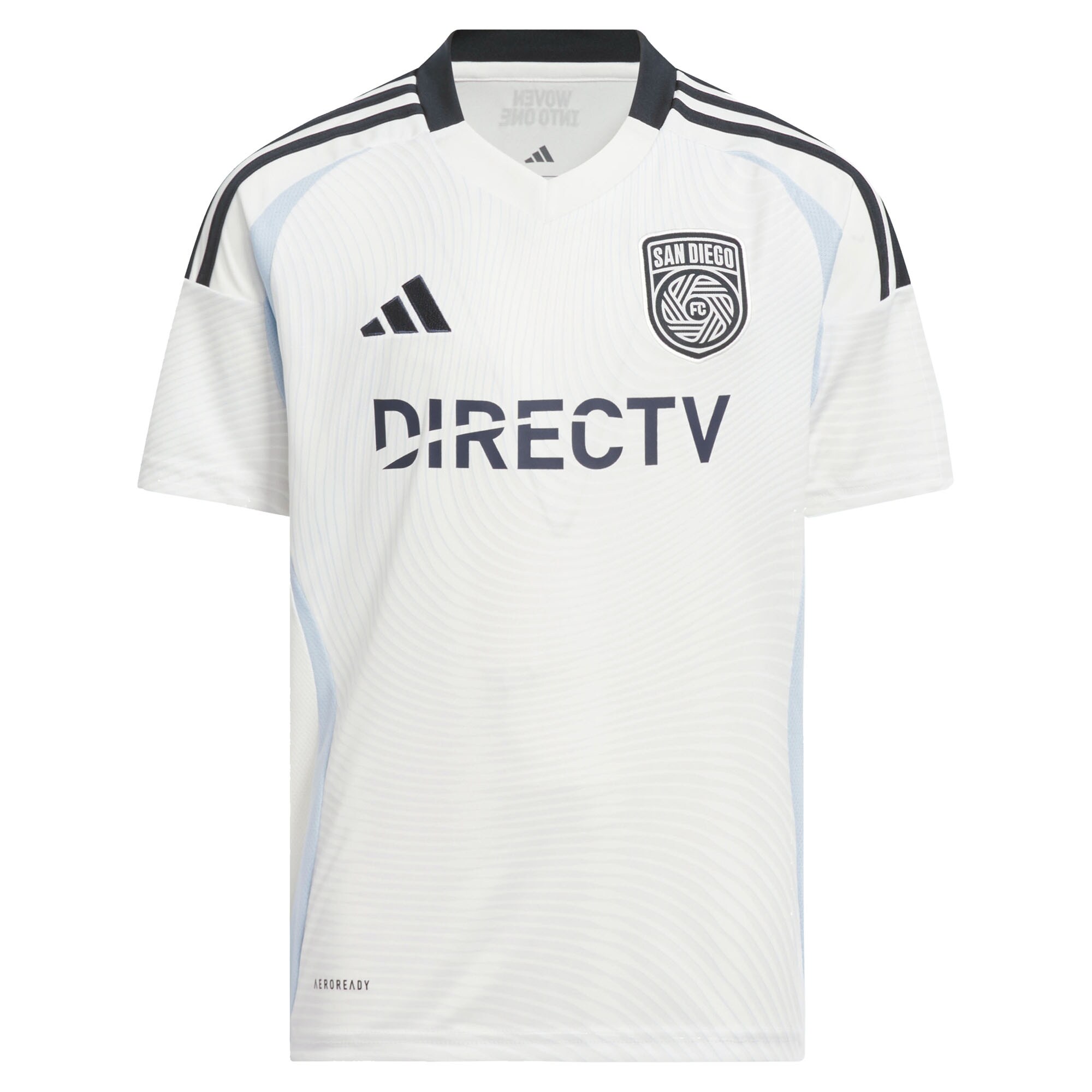youth san diego fc adidas white 2025 woven into one replica jersey | San Jose Earthquakes Hats, Jerseys & MLS Apparel