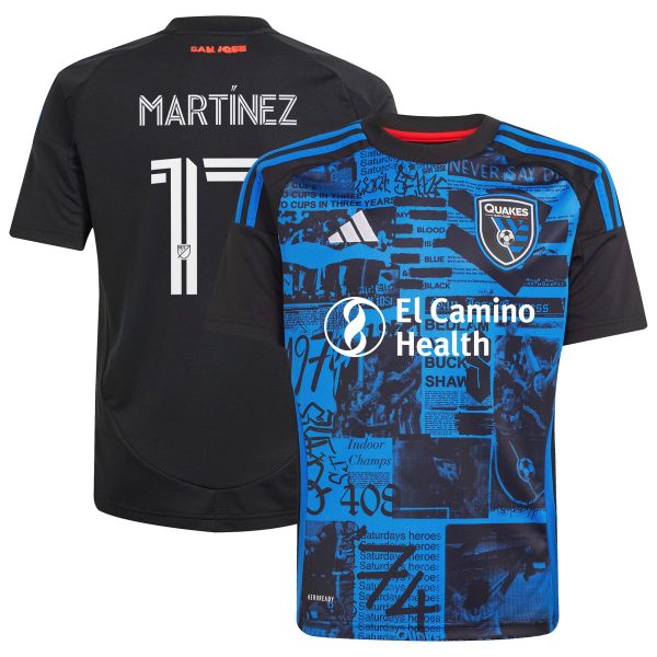 youth san jose earthquakes josef martinez adidas black 2025 headliner replica player jersey | San Jose Earthquakes Hats, Jerseys & MLS Apparel