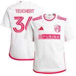 youth st. louis city sc cedric teuchert adidas white 2024 the confluence kit replica player jersey | San Jose Earthquakes Hats, Jerseys & MLS Apparel
