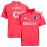 youth st. louis city sc joão klauss adidas red 2025 forever city red replica player jersey | San Jose Earthquakes Hats, Jerseys & MLS Apparel