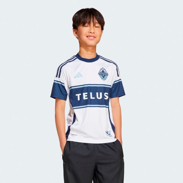 youth vancouver whitecaps fc adidas white 2025 the peak replica jersey | San Jose Earthquakes Hats, Jerseys & MLS Apparel
