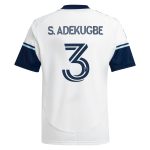 youth vancouver whitecaps fc samuel adekugbe adidas white 2025 the peak replica player jersey | San Jose Earthquakes Hats, Jerseys & MLS Apparel